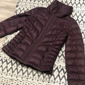 MICHAEL KORS | Burgundy packable down coat w case